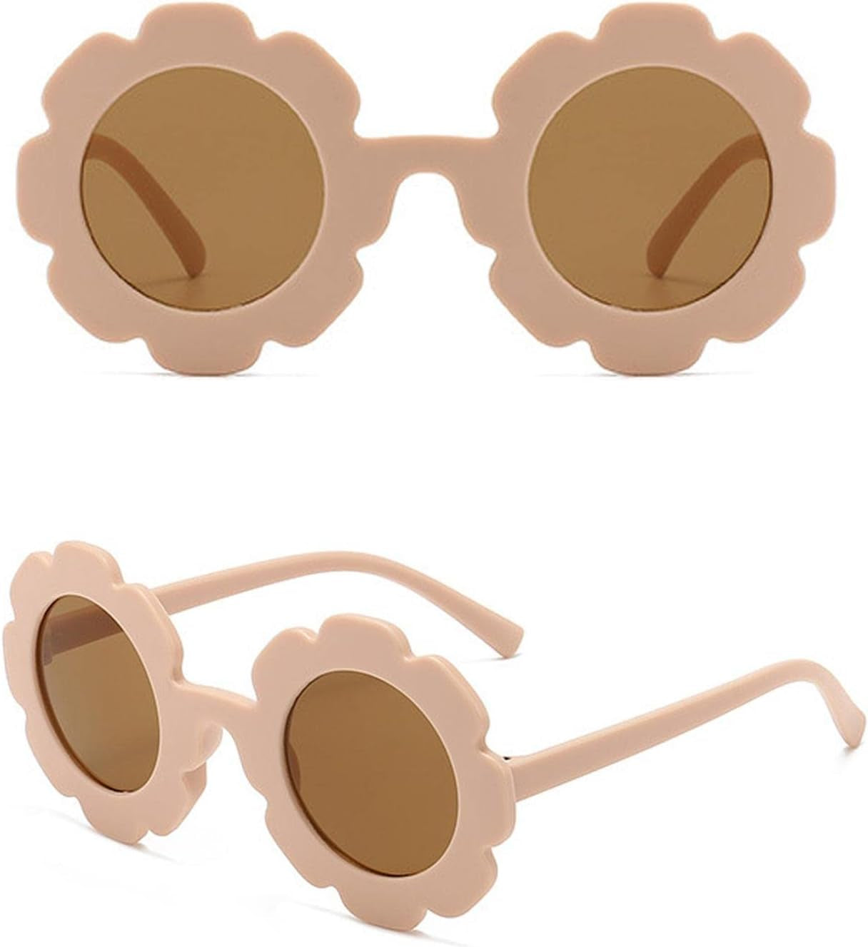 Round Flower Sunglasses Girls Cute Flower Shaped Glasses Outdoor Beach Summer Sunglasses Eyewear UV400 for Kids