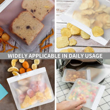 Load image into Gallery viewer, 6 Pcs Reusable Gallon Ziploc Organization Bags, Large Capacity Fridge Freezer Bags Silicone Kitchen Storage &amp; Organisation Pouch Bags for Sandwich Baby Food Storage (Blue+Clear)
