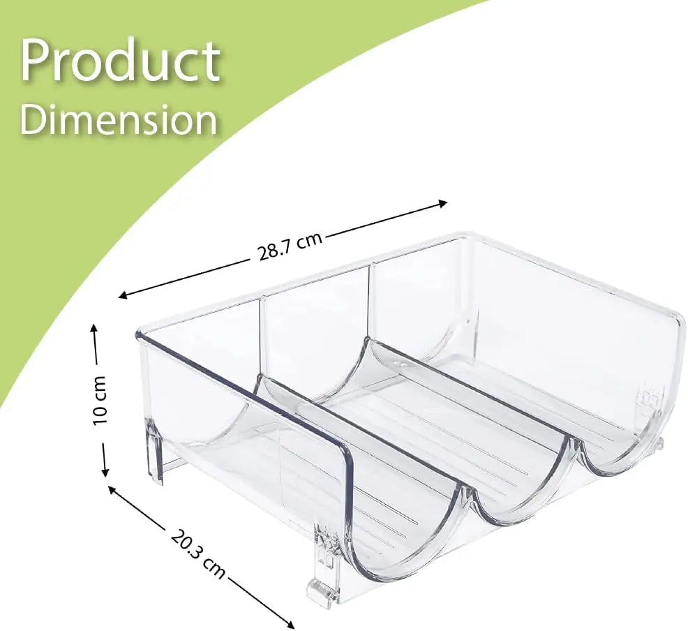 Gugo 2 Pack Stackable Water Bottle and Wine Organizer, Water Bottle Wine Bottle Holder Stand Dispenser, Drink Water Bottle and Wine Fridge Freezer Rack Container Storage Organiser Bin, Home Storage & Pantry Storage Organisation