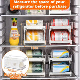Soda Can Organizer Dispenser for Refrigerator, Clear Plastic Canned Food Pop Beverage Container Holder Storage Bin with Lid for Freezer Rack Pantry Cabinet Cupboard Kitchen-Standard