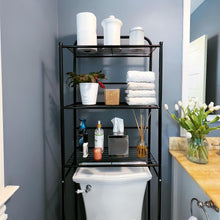 Load image into Gallery viewer, 3 Tier Toilet Rack, Black
