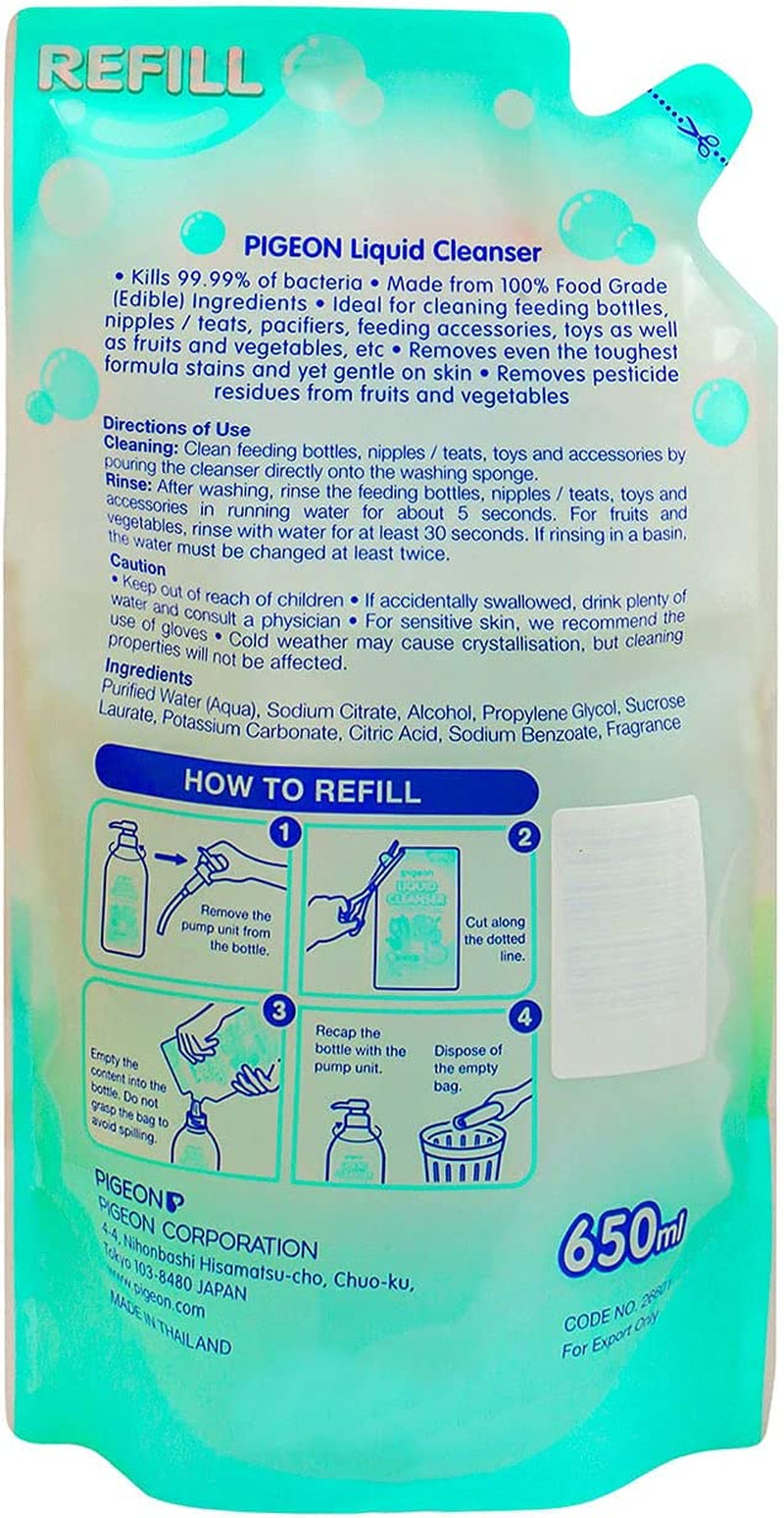 Biodegradable Liquid Cleanser to Wash Baby Bottles, Teats, Accessories, Fruits & Vegetables, 650Ml Refill