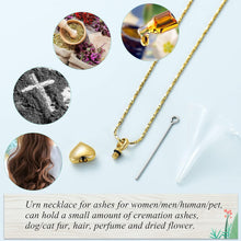 Load image into Gallery viewer, Small Heart Cremation Urn Necklace for Ashes Stainless Steel Memorial Ash Pendant Keepsake Jewelry
