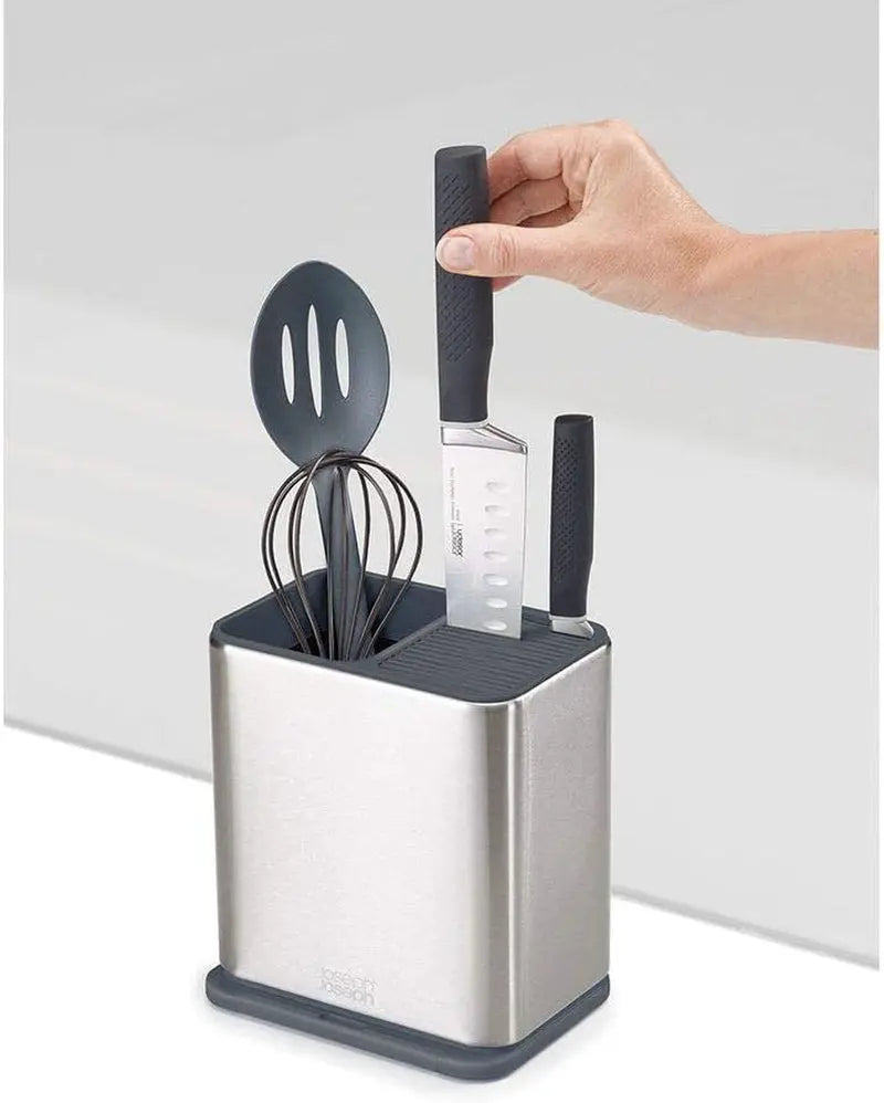 Surface Stainless-Steel Knife and Utensil Pot - Grey