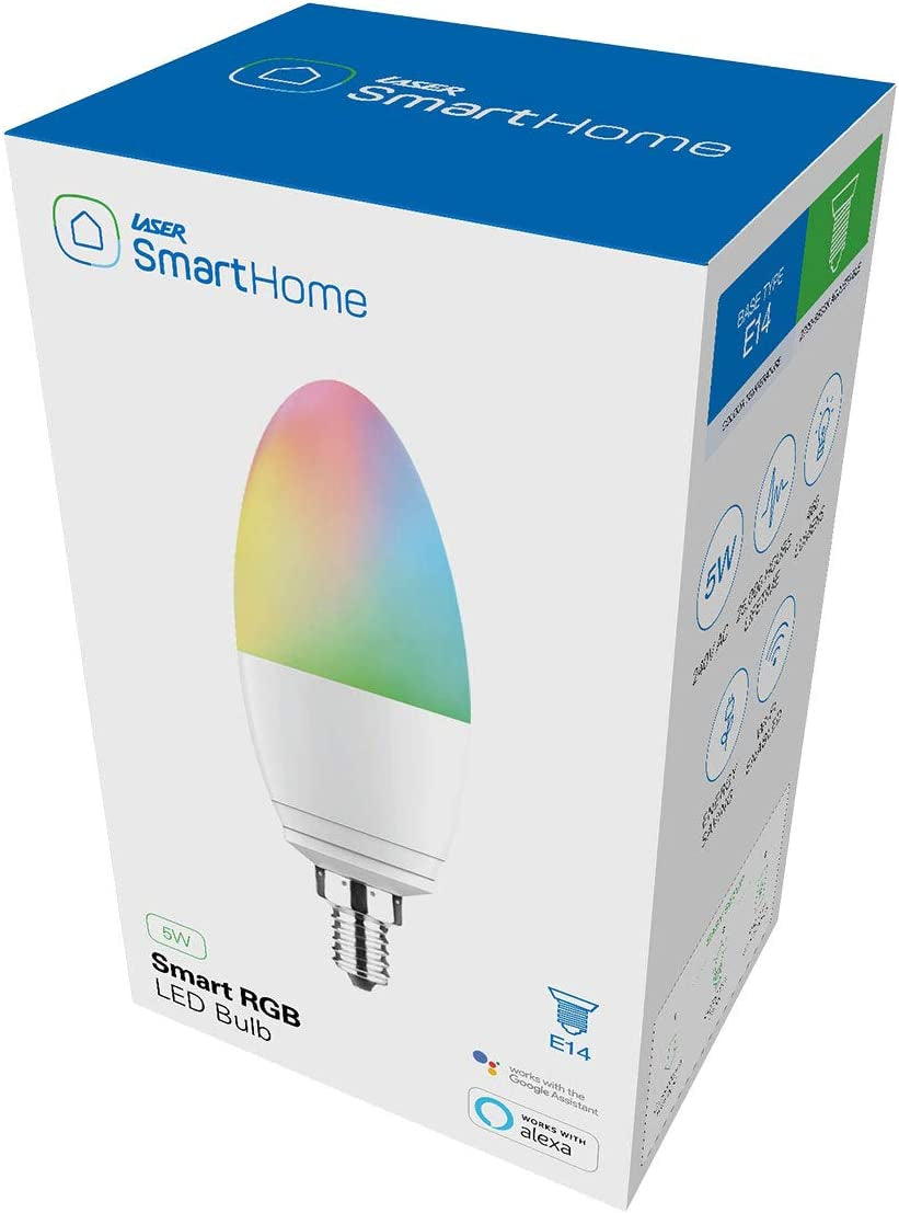 Wifi Smart RGBW Dimmable LED Bulb E14 Google Home Alexa