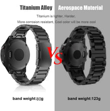 Load image into Gallery viewer, 22 26Mm Titanium Alloy Metal Quick Release Watchband Straps for Garmin Fenix 7 7X 6 6X Pro 5 5X plus Instinct 2 Easyfit Bracelet
