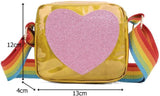 Kids Toddler Crossbody Bag Handbag Purse for Little Girls Princess Small Silver