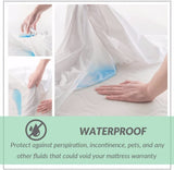 Waterproof Mattress Protector Breathable Mattress Pad Mattress Protector Topper Mattress Topper Fitted Mattress Cover Hypoallergenic anti Bacterial&Dust-Mite Single/Double/Queen/King (Queen)