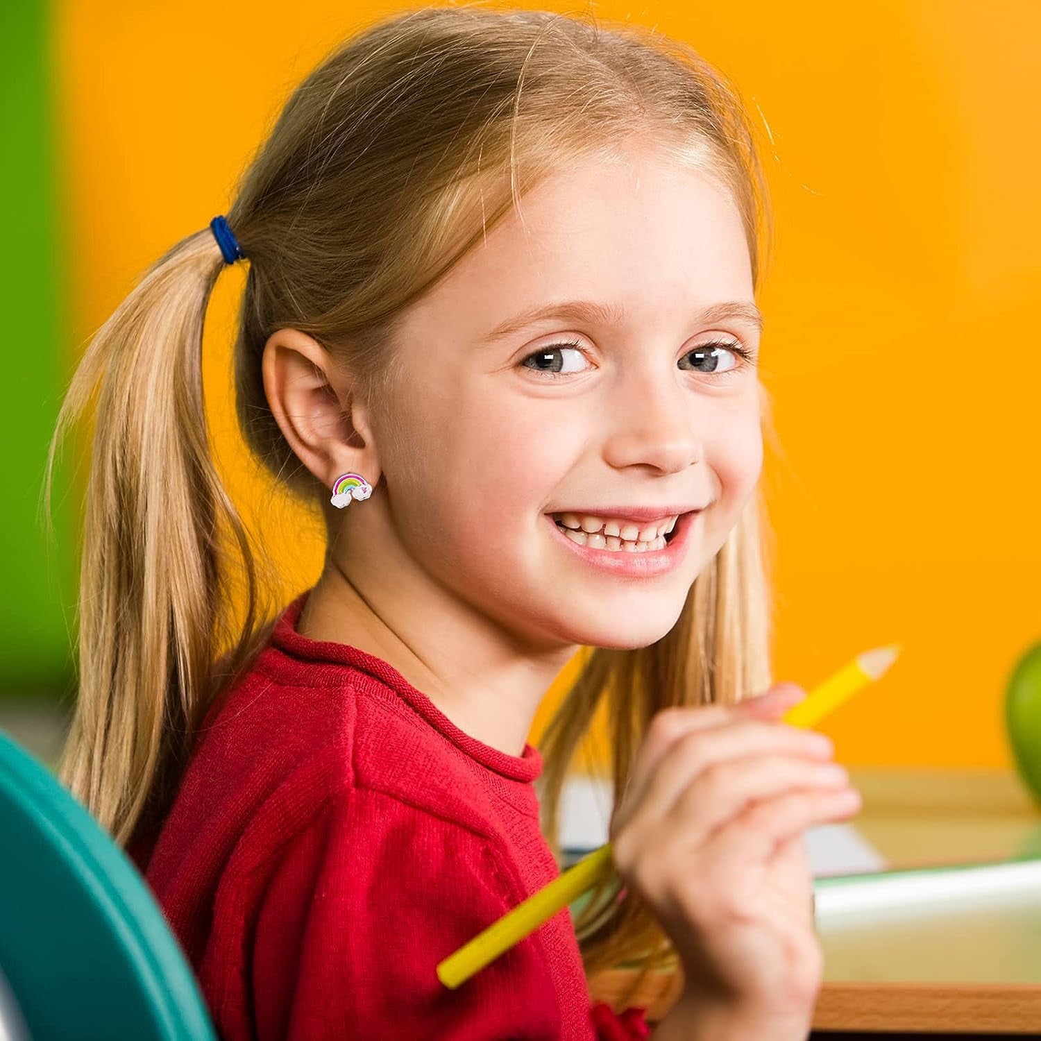 33/30 Pairs Hypoallergenic Earrings for Girls Sensitive Ears with Stainless Steel Post -Assorted Cute Stud Earrings for Teens Girls Women