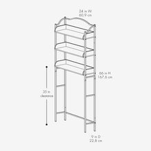 Load image into Gallery viewer, 3-Tier Over-The-Toilet Bathroom, Driftwood Gray/Pewter Spacesavers
