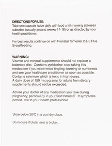 Prenatal Trimester One with Ginger Capsules 120 Capsules