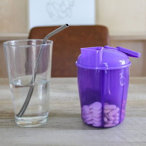 Vitamin Organizer │ Vitamin and Supplement Storage │6 Compartments, Assorted Colors