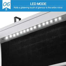 Load image into Gallery viewer, Dual Use Wall Mounted Hang over Mirror Jewellery Cabinet LED Light White
