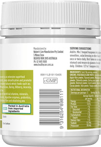 Super Greens Powder - 120G | Contains Vitamins, Minerals, Antioxidants, Herbs, Dietary Fibre, Protein, Digestive Enzymes + Probiotics
