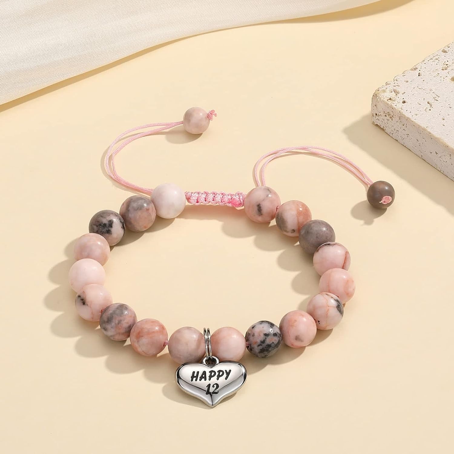 Happy Birthday Gifts for 5-25 Year Old Girls, Birthday Braided Beads Bracelet Gifts for Age 5 to 25 Daughter Granddaughter Niece