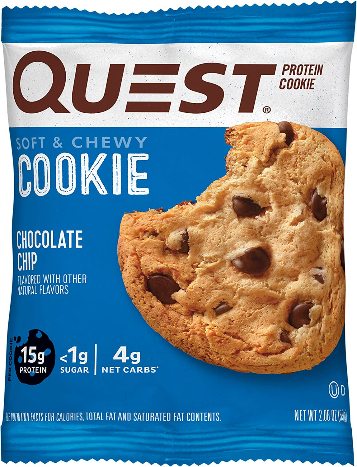 Chocolate Chip Protein Cookie, Keto Friendly, High Protein, Low Carb, 12 Count