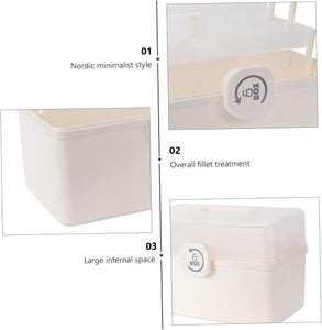 Box Medicine Box Storage Box Containers with Lids Portable Storage Box Organizer with Lid Home First Aid Kit First Aid Box Medicine Box with Lock Portable Medicine Box Safety Box