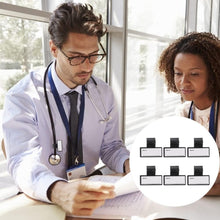 Load image into Gallery viewer, 6Pcs Stethoscope Name Tag Name ID Identification Tag Clip for Stethoscope Tube Replacement Accessories
