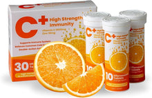 Load image into Gallery viewer, AWS 360 Vitamin C+ High Strength Immunity Effervescent Tablets - Daily Antioxidant Booster, Natural Orange Flavour, Sugar Free Formula - Max Absorption Vit C Supplement - Made in Australia - Pack of 30

