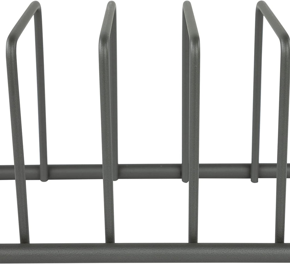 Alloy Steel Euro Kitchen Organizer for Plates, Cutting Boards, Bakeware Cooling Racks, Pots & Pans, Serving Trays, Reusable Containers, and Lids, Industrial Gray