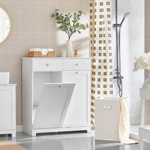 Load image into Gallery viewer, BZR33-W, 2 Drawers 2 Doors Laundry Cabinet Laundry Chest with 2 Removable Laundry Baskets, Bathroom Cabinet
