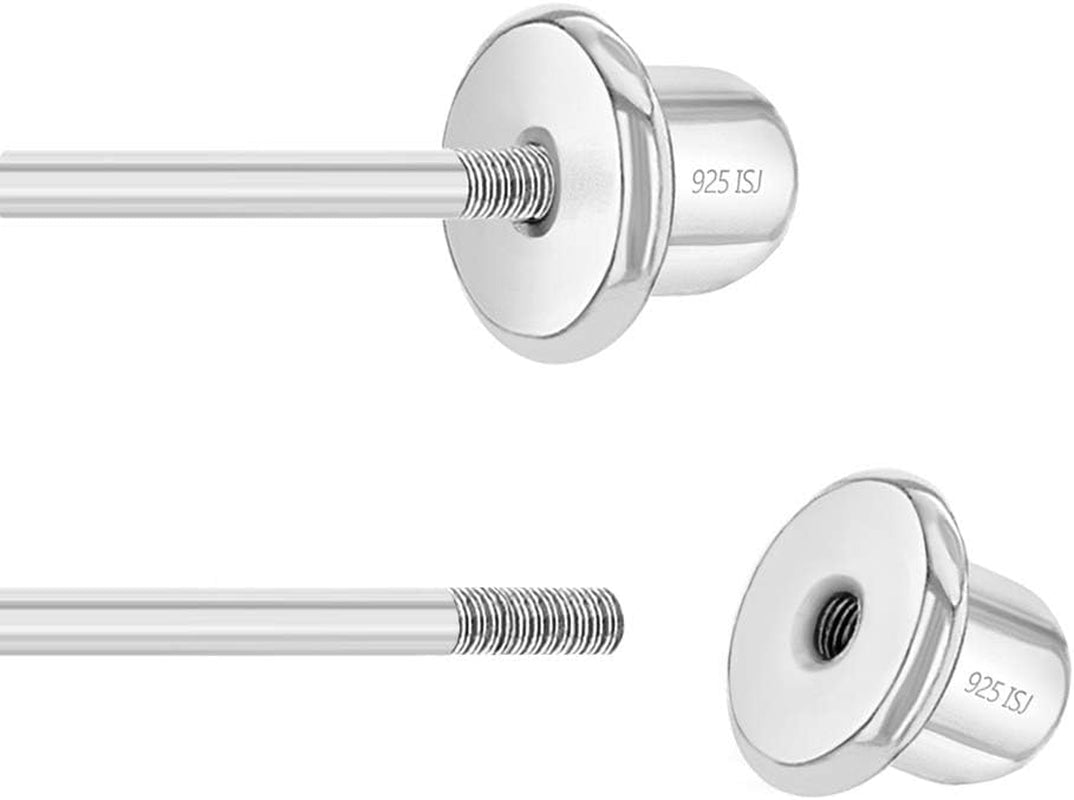 925 Sterling Silver Clear Pink CZ Teardrop Flower Dangle Screw Back Earrings Girls