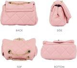 Kids Glitter Purse for Little Girls Toddler Crossbody Bags, Lambskin Pink, Medium