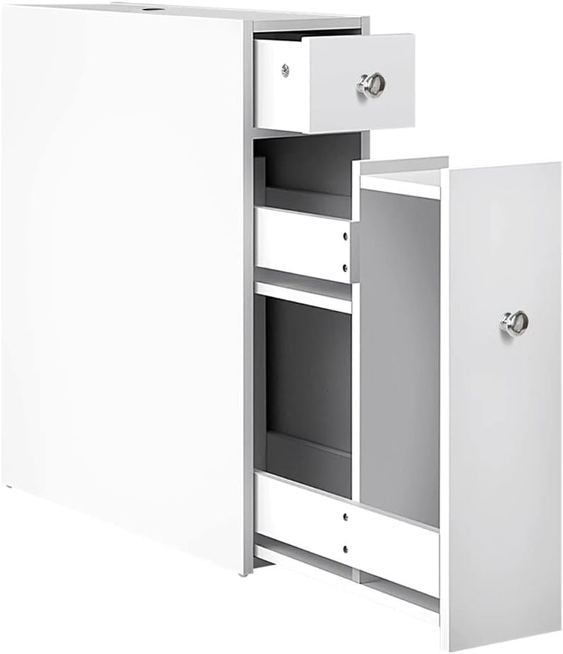 Bathroom Cabinet Storage Shelf Toilet Cupboard Wall Mirror Laundry