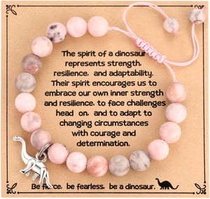 Girls Jewelry - Pink Natural Stone Braided Bead Bracelet for Teen Granddaughter Daughter Niece, Jewelry Gifts for Birthday Cute Stuff Trendy Things