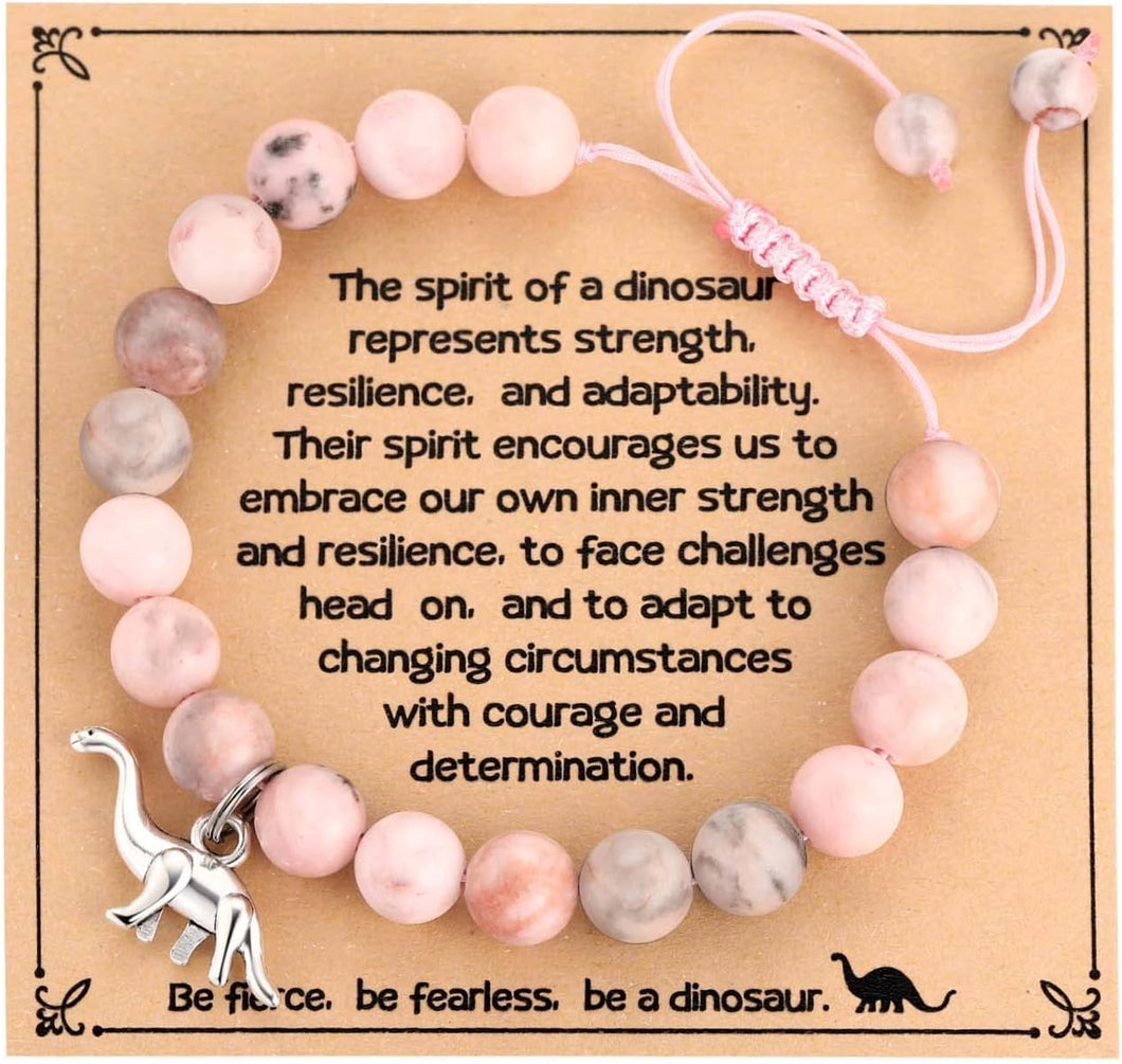 Girls Jewelry - Pink Natural Stone Braided Bead Bracelet for Teen Granddaughter Daughter Niece, Jewelry Gifts for Birthday Cute Stuff Trendy Things