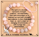 Girls Jewelry - Pink Natural Stone Braided Bead Bracelet for Teen Granddaughter Daughter Niece, Jewelry Gifts for Birthday Cute Stuff Trendy Things