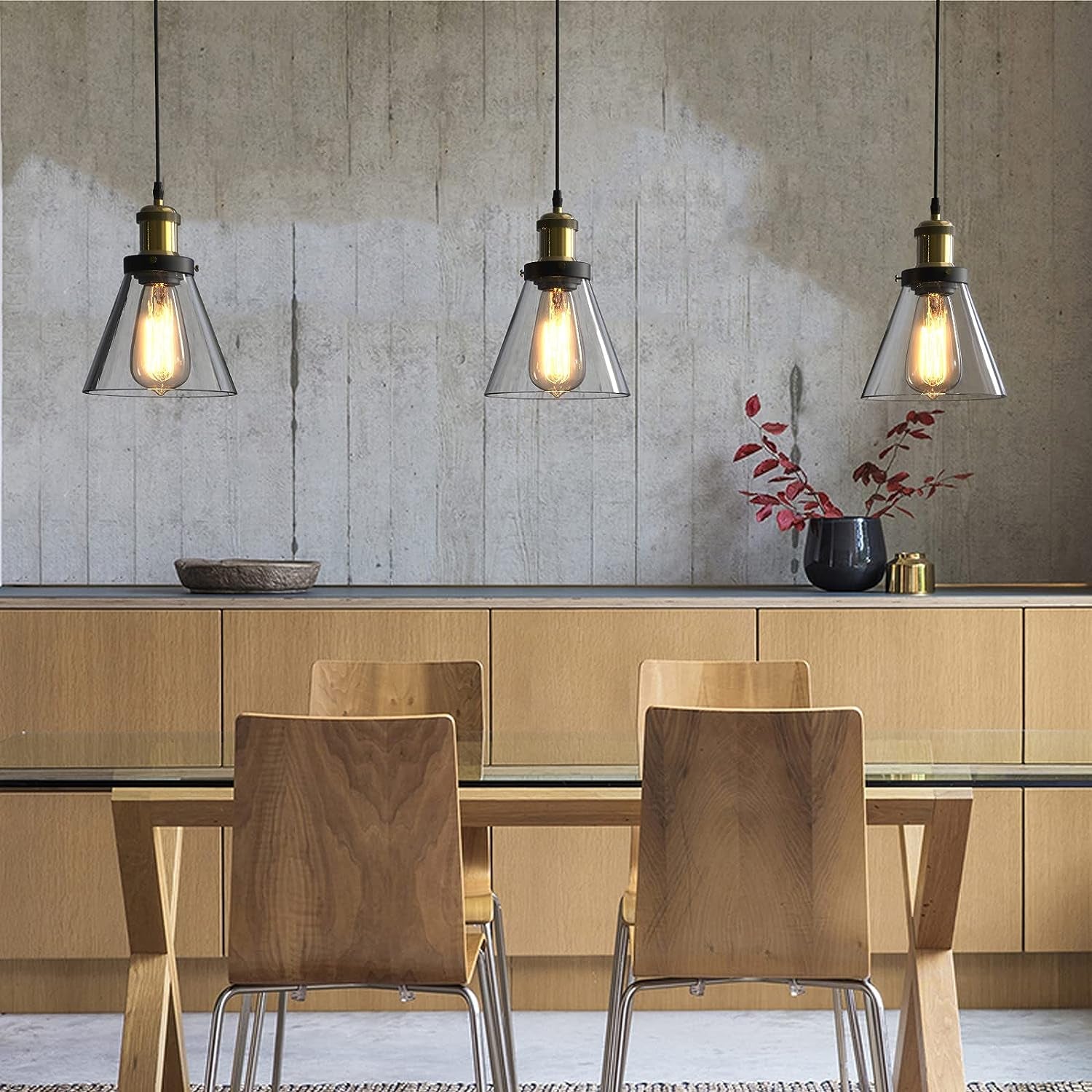 Modern Kitchen Pendant Light Creative Black Copper Sphere Pendant Lamp, Single Vintage Pendant Light for Kitchen Island Dining Room Dining Table Hallway (Black1)