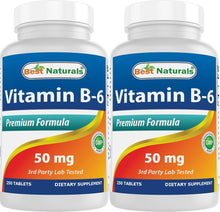 Load image into Gallery viewer, Vitamin B6 50 Mg 250 Tablets (250 Count (Pack of 2))
