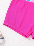 Kids Girls 2Pcs Actviewear Gymnastics Sports Ballet Dance Outfit Camis Crop Top with Shorts Tankini Set