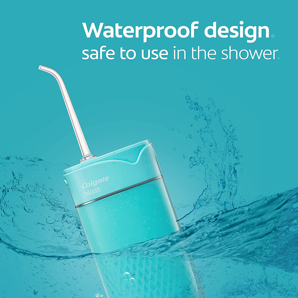Blast Water Flosser, Cordless, Waterproof, Rechargeable (AU Charging Plug), Home and Travel Friendly, Teal, Gentle on Gums, 3 Pressure Modes, Easy to Clean Tank