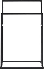 Load image into Gallery viewer, Freestanding Towel Rack Indoor Washroom Bathroom Towel Hanger Storage Shelf Holder Home Decor Accessory Organiser Black Iron
