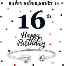 Load image into Gallery viewer, 16Th Birthday Gift 16 Year Old Birthday Gift Daughter Birthday Gift Happy Super Sweet 16 Bracelet for Girls
