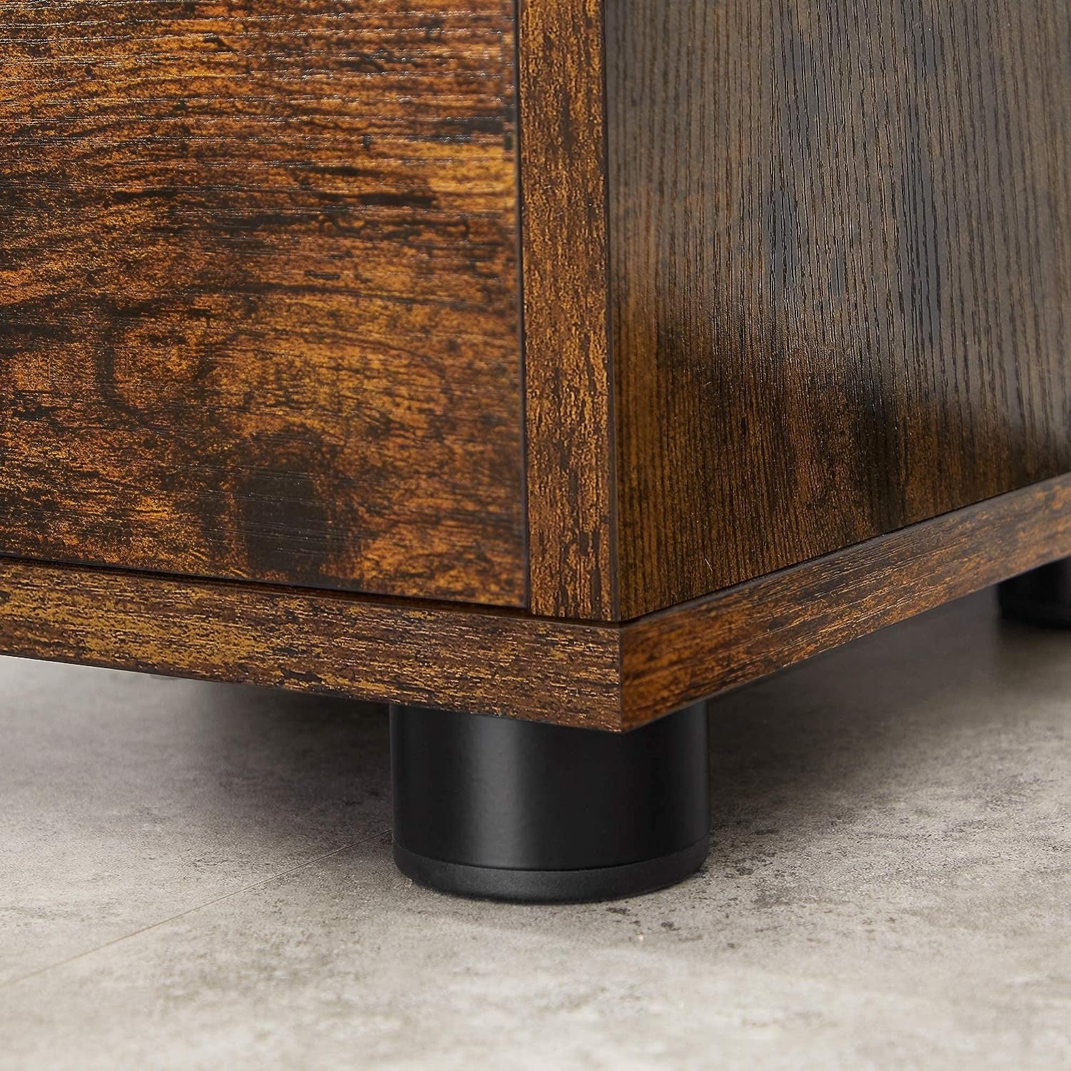 Bathroom Floor Cabinet, Slim Storage Unit 3 Drawers, 30 X 30 X 80 Cm, for Bathroom, Living Room, Bedroom, Kitchen, Rustic Brown BBK150X01