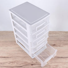 Load image into Gallery viewer, Multifunctional Five- Layer Storage Cabinet, 8.3X5.9X12.3Inch, 5 Drawer Storage Tower, Organizer Box, Storage Container Case with Clear Drawer, Organizer Sundries Holder| White
