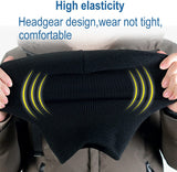 3 Holes Black Balaclava Style Windproof Mask Neck Warmer Ski Hat Fishing 3 Hole Beanie Face Mask Ski-Warm Knit-Men and Women Black