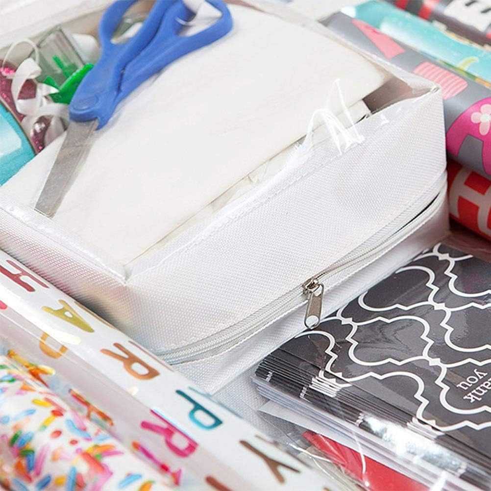 Wraps Storage Bag Double- Sided Jewelry Hanging Bag Sundries Organizer (White)