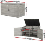Outdoor Storage Cabinet Box Grey