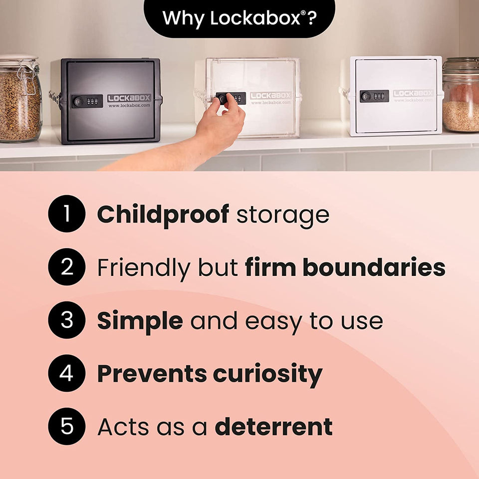 One™ | Compact and Hygienic Lockable Box for Food, Medicine, Tech and Home Safety (Crystal)
