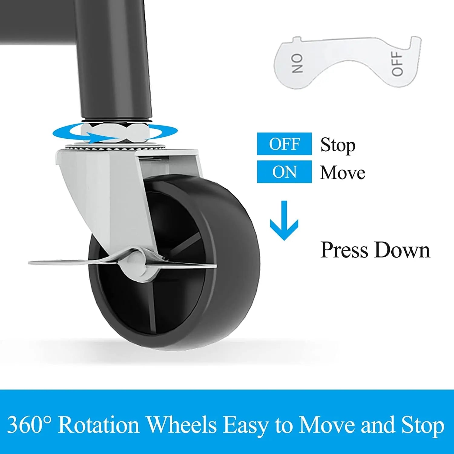 3 Tier Utility Rolling Cart, Heavy-Duty Mesh Storage Cart with Locking Wheels, Metal Mobile Trolley Cart for Home, Kitchen, Bathroom, Office, Black