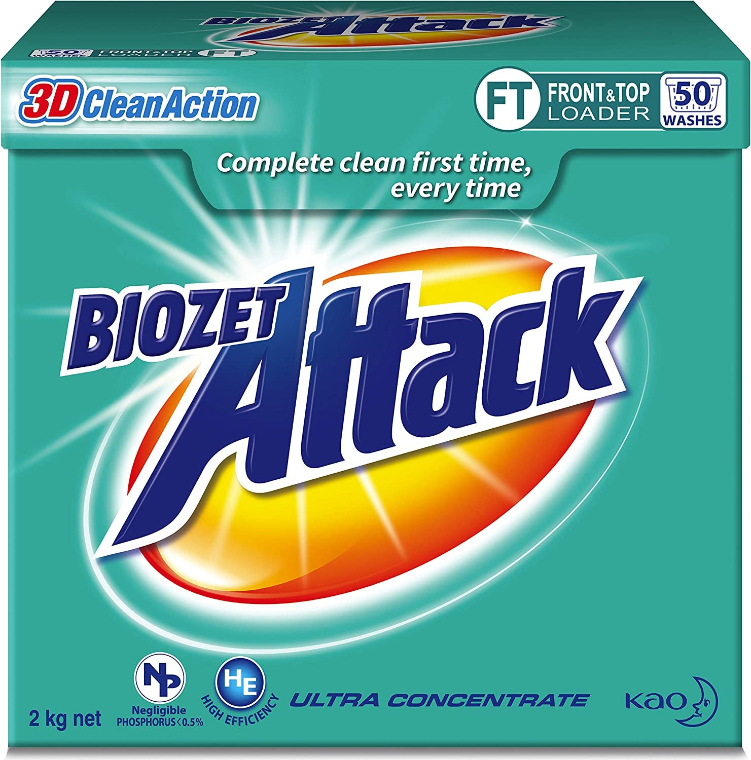 Attack Regular Laundry Powder Detergent, 2 Kilograms