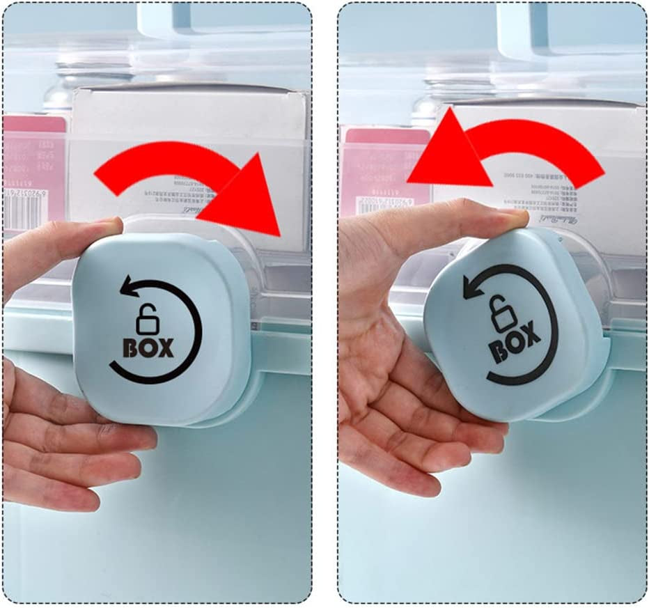 3 Layer Medicine Organizer Box First Aid Health Emergency Storage Box Large Capacity Medicine Storage Bins with Lid (White)