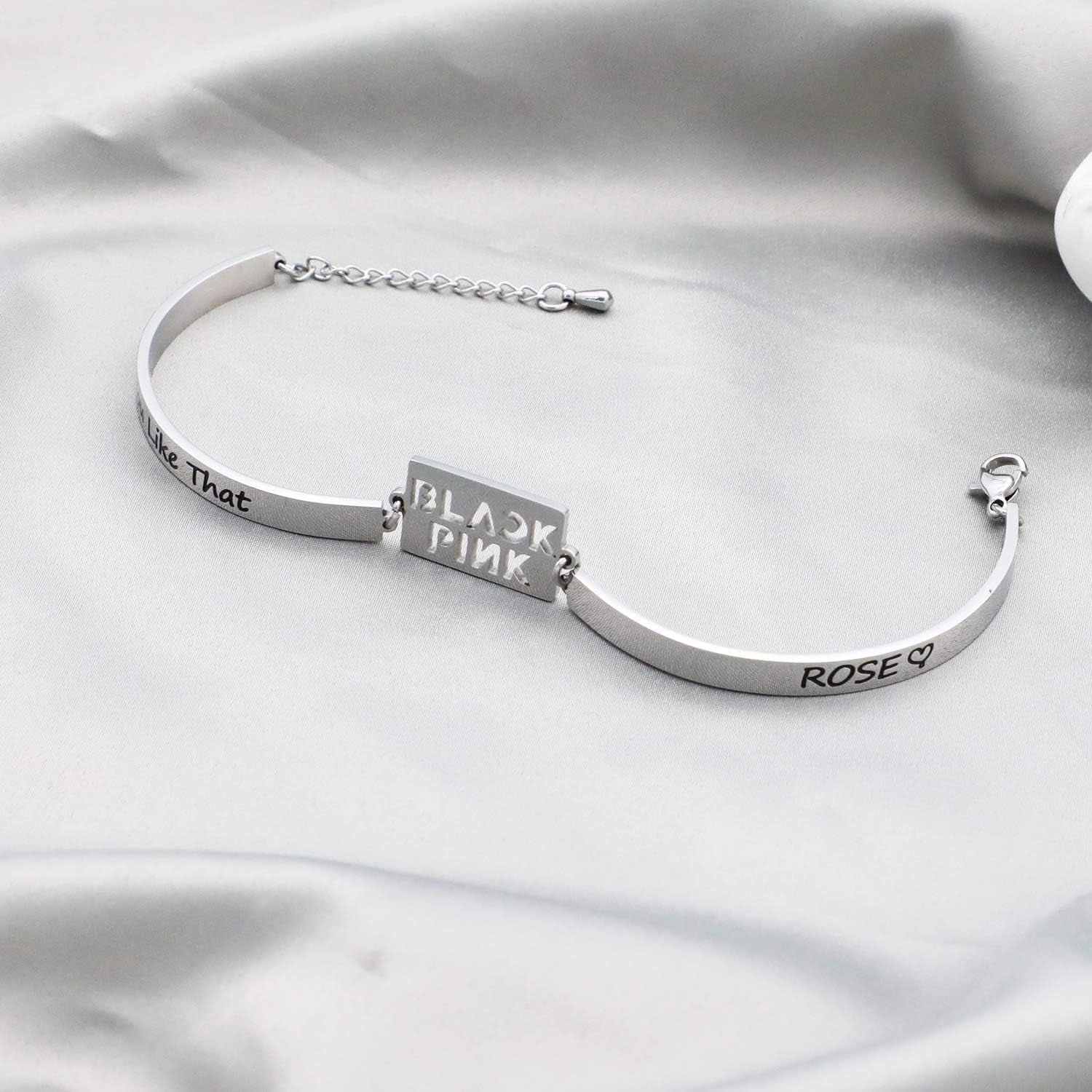 Kpop Blackp Group Gifts Blackp Necklace How You like That Jennie Lisa Jisoo Rose Bracelet for Blackp Lover Blackp Fans