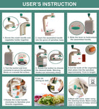 Spiral Slicer, Premium Rotatable Blades Spiralizer, Zucchini and Vegetable Slicer.Specially Made for Vege Based Diets.Bonus Recipe E-Book and Cleaning Brush. . Enjoy Healthy