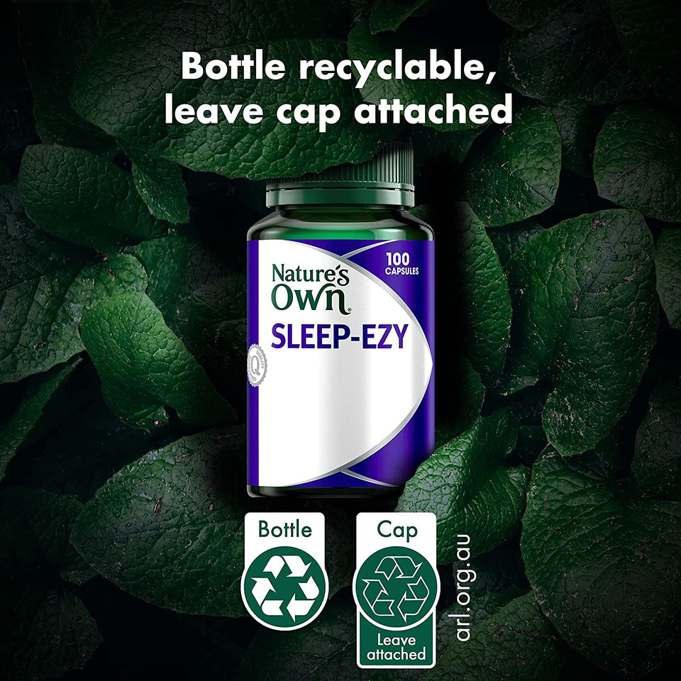 Sleep Ezy with Chamomile, Hops + Valerian - Traditionally Used in Western Herbal Medicine to Relieve Sleeplessness, 100 Capsules