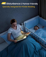 Load image into Gallery viewer, Lightweight Rechargeable 10 LED Amber Book Light for Reading in Bed, Eye-Care Clip-On Reading Light up to 80 Hours, 3 Brightness X 3 Color Modes, Perfect for Bookworms, Kids &amp; Travel
